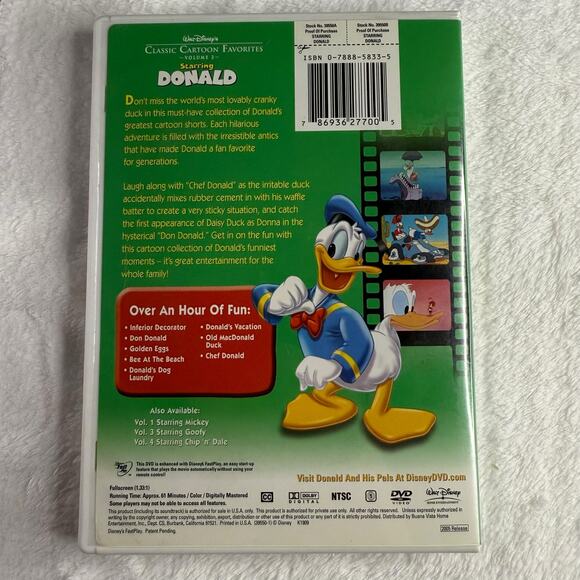 Disney Classic Cartoon Favorites Vol. 2 DVD Starring Donald Duck (2005) - Picture 2 of 7